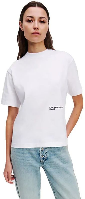 Karl Lagerfeld - Reg Box Floral - T-shirt - Zwart - Katoen