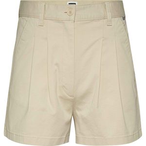 Tommy Jeans Claire Pleated Shorts Beige 28 Vrouw