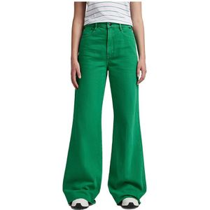 G-star Deck Ultra High Wide Leg Fit Jeans Groen 28 / 34 Vrouw