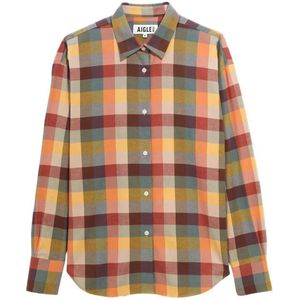 Aigle - Langemouwen Geruite Blouse - Dames