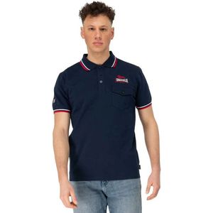 LONSDALE - Lynton - Poloshirt - Navy/Rood/Wit