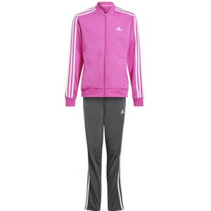 Adidas Essentials 3 Stripes Tracksuit Roze 11-12 Years