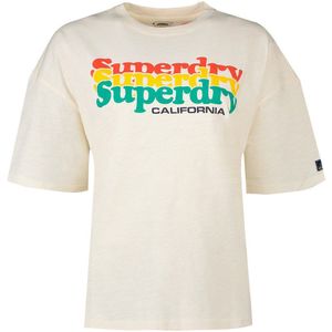 Superdry Vintage Cali Stripe T-shirt Wit S Vrouw