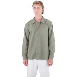 Hurley Bixby Canvas Long Sleeve Shirt Groen S Man