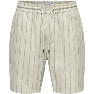 Only & Sons Tel Stripe 0139 Shorts Beige L Man