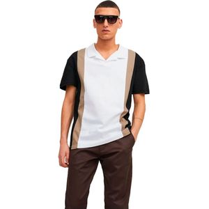 Jack & Jones Retro Vertical Stripe Resort Korte Mouw Poloshirt
