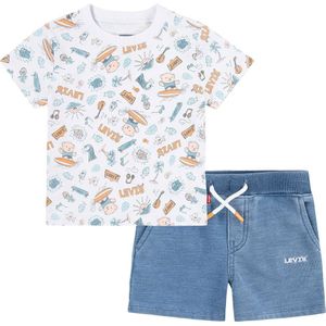 Levi´s ® Kids Surfing Doodle Aop Set Veelkleurig 9 Months