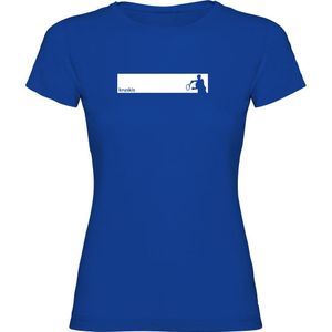 Kruskis Tennis Frame Short Sleeve T-shirt Blauw XL Vrouw