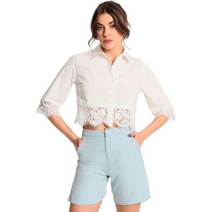 Victorio & Lucchino - 330038012 - Blouse - Wit - Casual - 3/4 Mouw