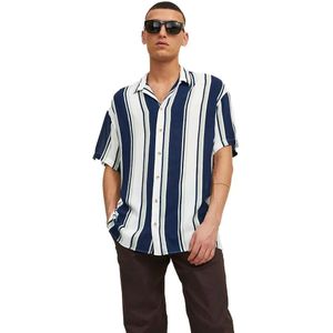 Jack & Jones Malibu Resort Stripe Overhemd Met Korte Mouwen