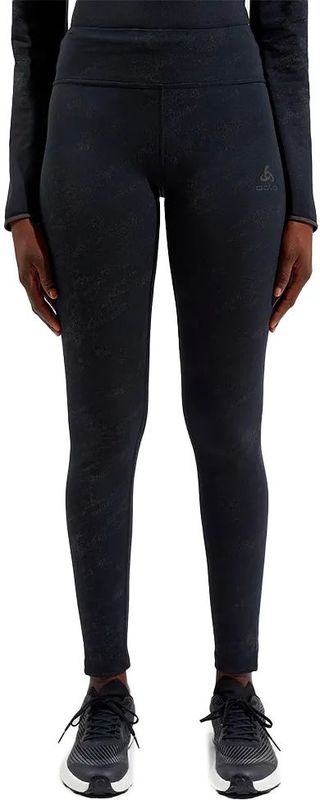 Odlo - Zeroweight Print Reflective - Leggings - Zwart - Reflecterende Details