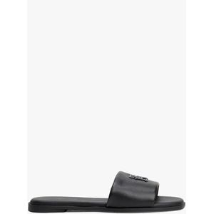 TOMMY HILFIGER TH Logo Hardware Mule - Sandalen - Zwart - Leer