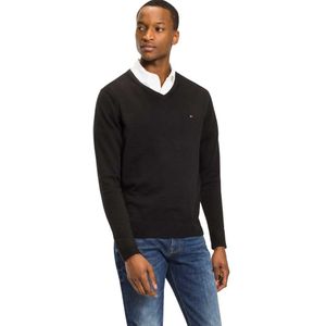 Tommy Hilfiger Core Cotton Silk Sweater Zwart S Man