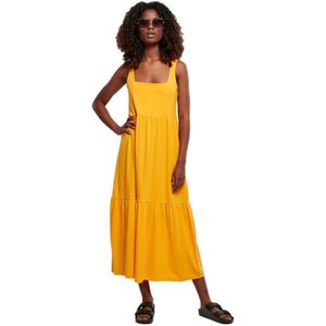 Urban Classics Valance Sleeveless Midi Dress Geel 3XL Vrouw