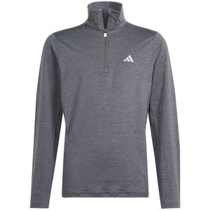 Adidas Heather Half Rits Lange Mouw T-shirt