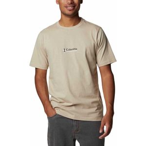 Columbia Csc Basic Logo Short Sleeve T-shirt Beige M Man