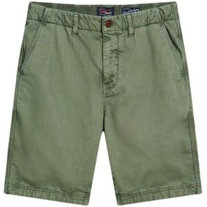 Superdry Vintage Officer Chino Shorts Groen 38 Man