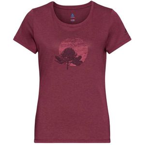 Odlo Halden Print Short Sleeve T-shirt Rood XS Vrouw