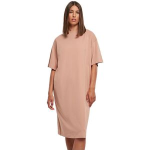 Urban Classics Organic Oversized Short Sleeve Short Dress Beige 5XL Vrouw