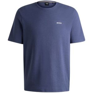 Boss Waffle 10242355 01 Short Sleeve T-shirt Pyjama Blauw M Man