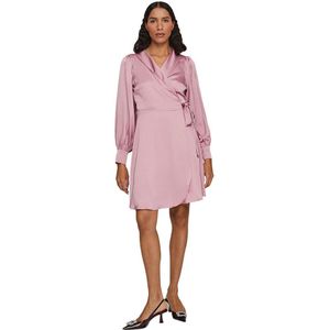 Vila Enna Ravenna Long Sleeve Short Dress Roze 40 Vrouw