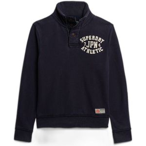 Superdry Vintage Athletic Henley Half Zip Sweatshirt Blauw M Man