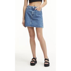 Calvin Klein Jeans A-line Mini Denim Skirt Blauw 26 Vrouw