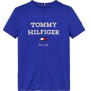 Tommy Hilfiger Logo Short Sleeve T-shirt Blauw 14 Years Meisje