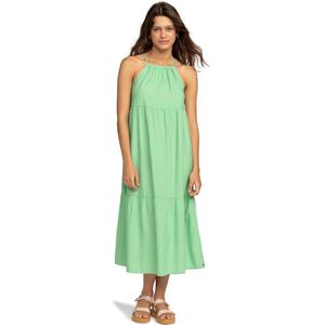 Roxy Wavy Days Sleveless Long Dress Groen XL Vrouw