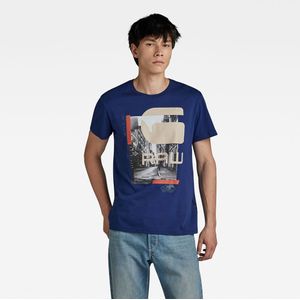 G-star City Graphic Regular Fit Short Sleeve T-shirt Blauw M Man
