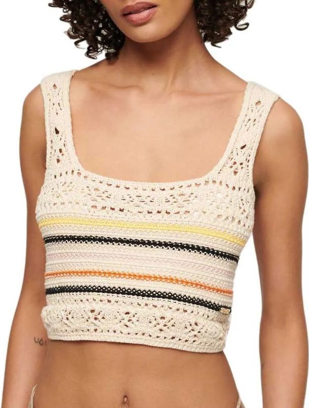 Superdry - Lace Up Crochet - Crop Top