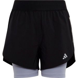 Adidas Run 2 In 1 Shorts Zwart 7-8 Years