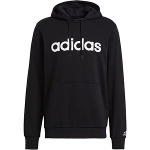 Adidas Essentials French Terry Linear Logo Hoodie Zwart XS / Regular Man
