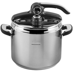 Lagostina Snelkookpan Novia, 22 cm, 7 L, Pan + steelpan, Zilver