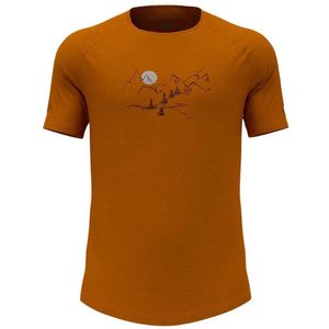 Odlo Crew Ascent Pw 130 Land Short Sleeve T-shirt Oranje L Man