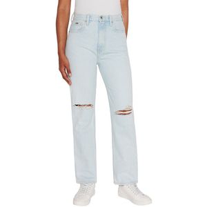 Pepe Jeans Straight Fit High Waist Jeans Wit 28 / 30 Vrouw