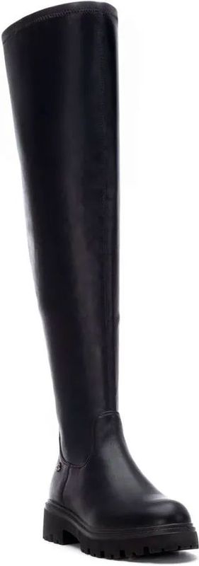 XTI - 144392 - Kuitlaarzen - Zwart - Plat - Ritssluiting - Casual