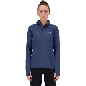 New Balance Sport Essentials Space Dye Half Rits Lange Mouw T-shirt