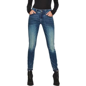 G-star Lynn Mid Waist Skinny Ripped Edge Ankle Jeans Blauw 25 / 32 Vrouw