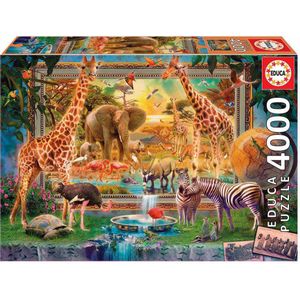 Educa legpuzzel 4000 stukjes dieren uit de Savanne