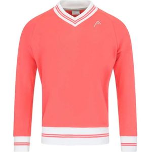 Head - Racket V Neck Sweatshirt - Retro - Met Geborduurd Wishbone-logo