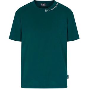 Ea7 Emporio Armani Train Logo Series Embroidered Logo T-shirt Met Korte Mouwen