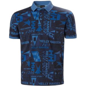 Helly Hansen Newport Short Sleeve Polo Blauw L Man