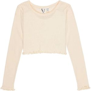 Roxy - Hey Yeah Yeah Pointelle - Kort Slimfit T-shirt - Lange Mouw - Meisjes 4-16