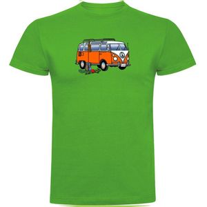 Kruskis Hippie Van Climbing Short Sleeve T-shirt Groen 2XL Man