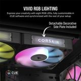 CORSAIR - iCUE LINK RX120 - PWM-Ventilator - Zwart - 120 mm, RGB-verlichting, 2100 tpm