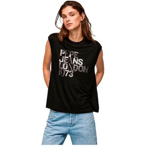 Pepe Jeans Lidia Short Sleeve T-shirt Zwart S Vrouw