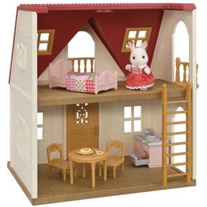 Sylvanian Families 5567 Nieuw Startershuis- poppenhuis met brievenbus- 1 speelfiguur meisje konijn- diverse accesoires