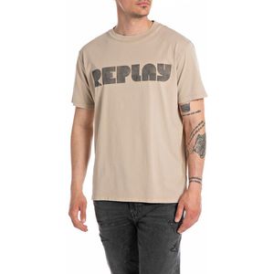 Replay M6813.000.23178g Short Sleeve T-shirt Beige XS Man