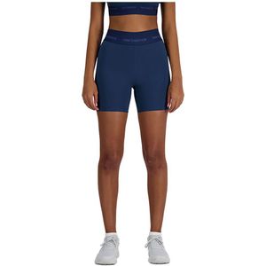 New Balance Sleek High Rise Sport 5´´ Shorts Blauw M Vrouw